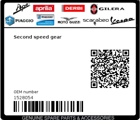 Product image: Vespa - 1528054 - Second speed gear  