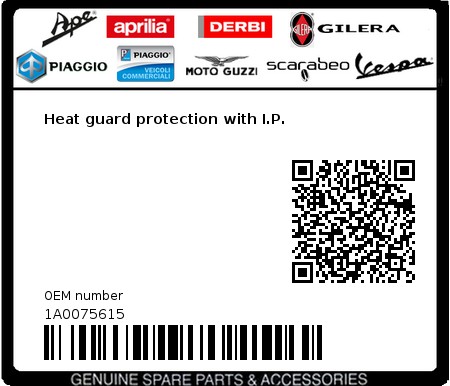 Product image: Vespa - 1A0075615 - Heat guard protection with I.P.  0