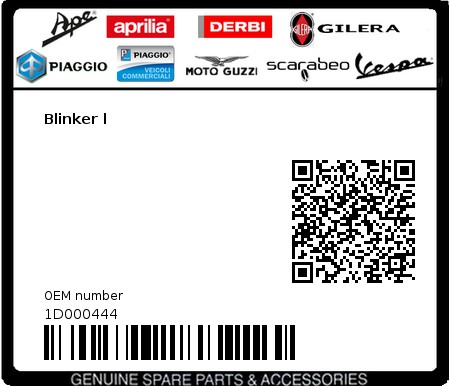 Product image: Vespa - 1D000444 - Blinker l   0