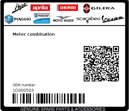 Product image: Vespa - 1D000503 - Meter combination  