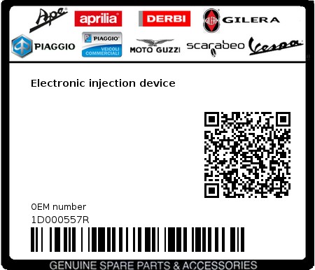 Product image: Vespa - 1D000557R - Electronic injection device 