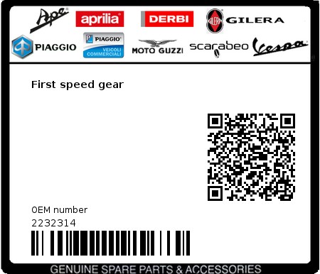 Product image: Vespa - 2232314 - First speed gear  