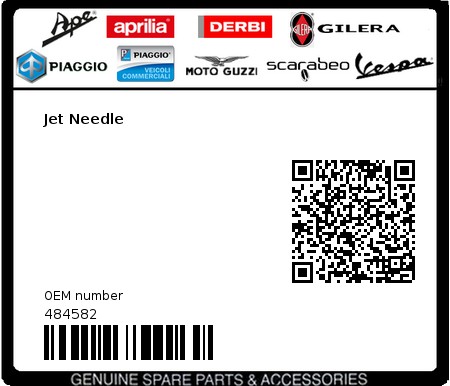 Product image: Vespa - 484582 - Jet Needle  