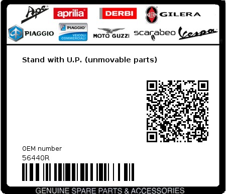 Product image: Vespa - 56440R - Stand with U.P. (unmovable parts)   0