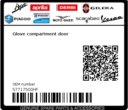 Product image: Vespa - 57717500HF - Glove compartment door  0