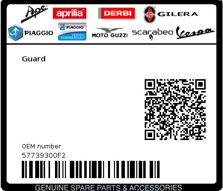 Product image: Vespa - 57739300F2 - Guard   0