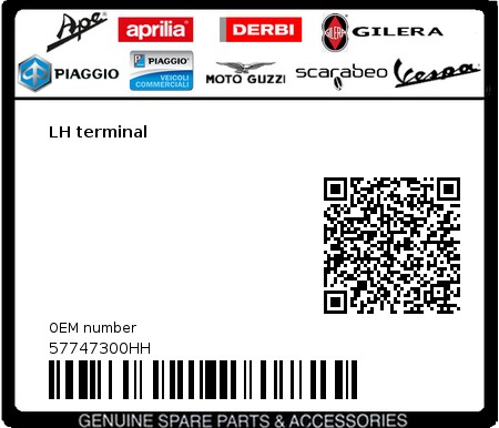 Product image: Vespa - 57747300HH - LH terminal  0