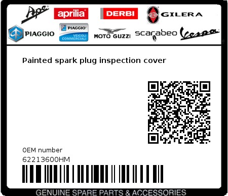 Product image: Vespa - 62213600HM - Painted spark plug inspection cover  0