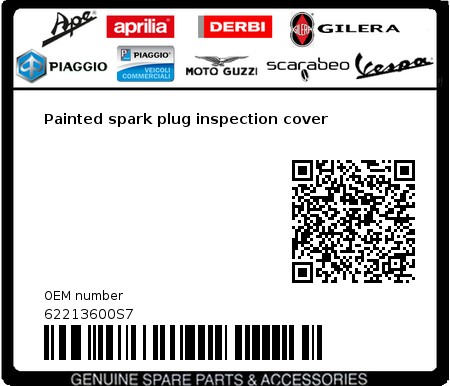 Product image: Vespa - 62213600S7 - Painted spark plug inspection cover  0