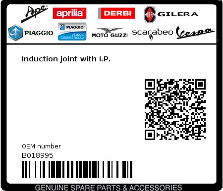Product image: Vespa - B018995 - Induction joint with I.P.   0
