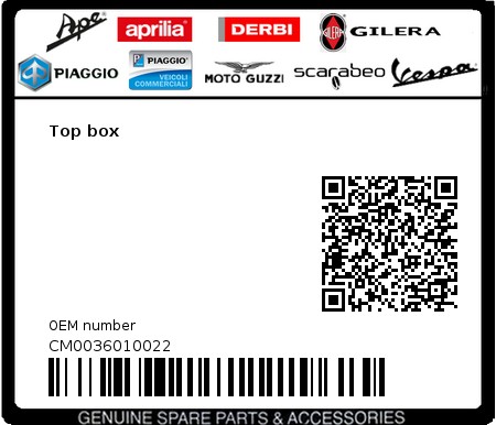 Product image: Vespa - CM0036010022 - Top box   0