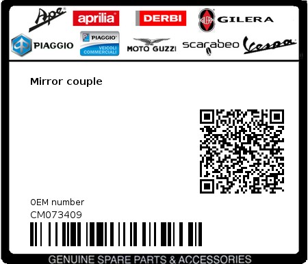Product image: Vespa - CM073409 - Mirror couple   0