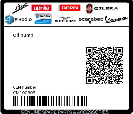 Product image: Vespa - CM100505 - Oil pump   0