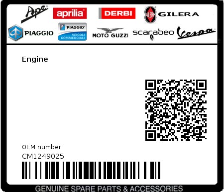 Product image: Vespa - CM1249025 - Engine  