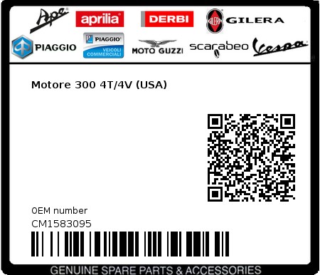 Product image: Vespa - CM1583095 - Motore 300 4T/4V (USA)   0