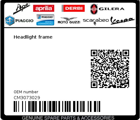Product image: Vespa - CM3073029 - Headlight frame  0