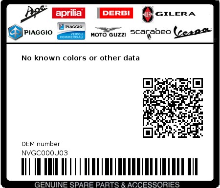 Product image: Vespa - NVGC000U03 - No known colors or other data 