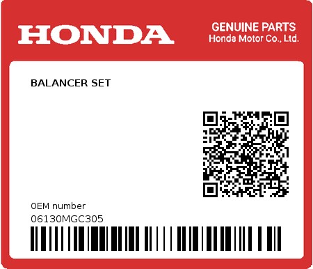Product image: Honda - 06130MGC305 - BALANCER SET  0