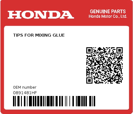 Product image: Honda - 0891481HF - TIPS FOR MIXING GLUE  0