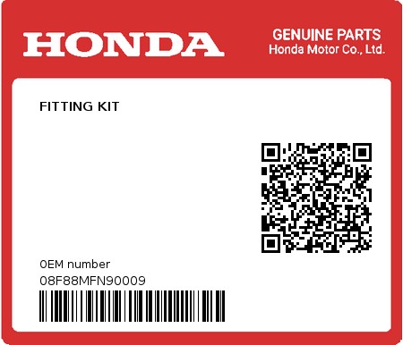 Product image: Honda - 08F88MFN90009 - FITTING KIT 