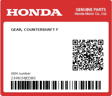 Product image: Honda - 23481MJEDB0 - GEAR, COUNTERSHAFT F  0