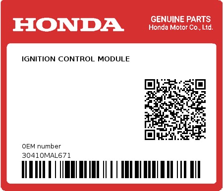 Product image: Honda - 30410MAL671 - IGNITION CONTROL MODULE  0