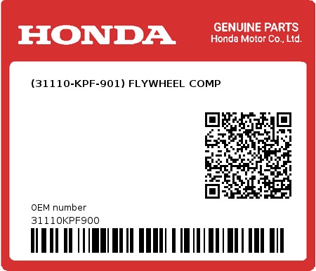 Product image: Honda - 31110KPF900 - (31110-KPF-901) FLYWHEEL COMP  0