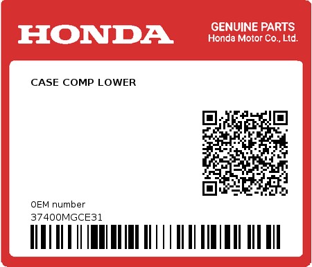 Product image: Honda - 37400MGCE31 - CASE COMP LOWER  0