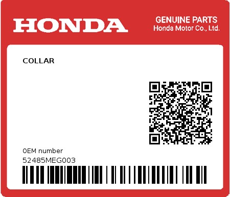 Product image: Honda - 52485MEG003 - COLLAR  0
