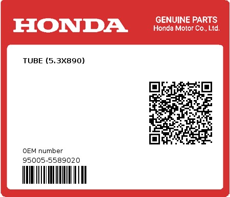 Product image: Honda - 95005-5589020 - TUBE (5.3X890)  0