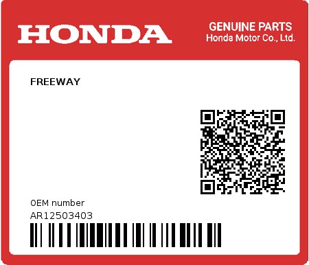 Product image: Honda - AR12503403 - FREEWAY  0