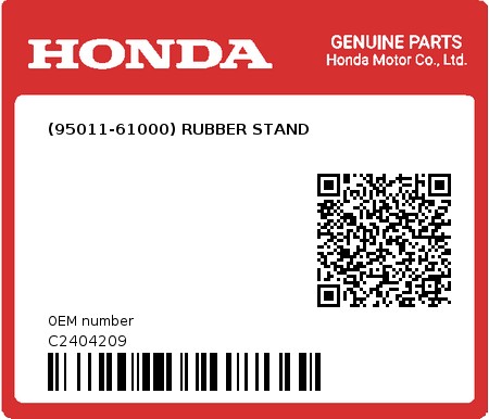 Product image: Honda - C2404209 - (95011-61000) RUBBER STAND  0