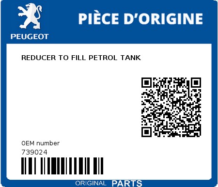 Product image: Peugeot - 739024 - REDUCER TO FILL PETROL TANK  0