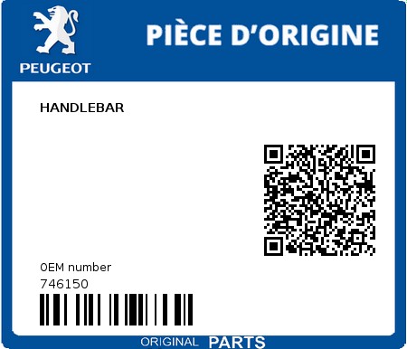 Product image: Peugeot - 746150 - HANDLEBAR  0