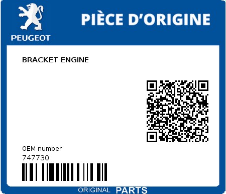 Product image: Peugeot - 747730 - BRACKET ENGINE  0