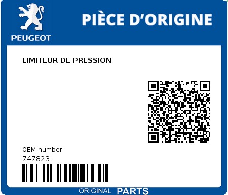 Product image: Peugeot - 747823 - LIMITEUR DE PRESSION 