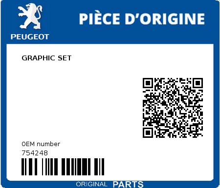 Product image: Peugeot - 754248 - GRAPHIC SET  0