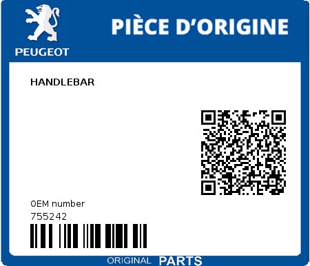 Product image: Peugeot - 755242 - HANDLEBAR  0