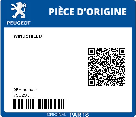 Product image: Peugeot - 755291 - WINDSHIELD  0