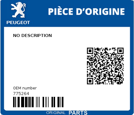 Product image: Peugeot - 775264 - NO DESCRIPTION  0
