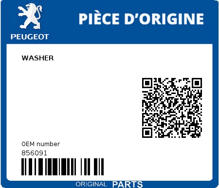 Product image: Peugeot - 856091 - WASHER  0