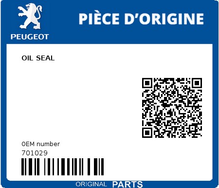 Product image: Peugeot - 701029 - OIL SEAL  0
