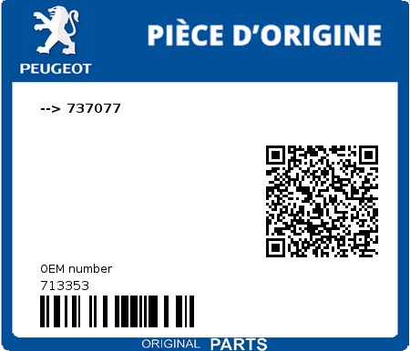 Product image: Peugeot - 713353 - CARBURATEUR  0