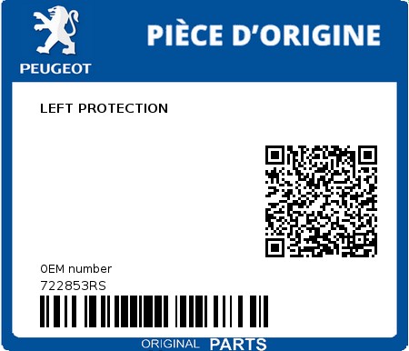 Product image: Peugeot - 722853RS - LH REAR EMBELLISHER  0