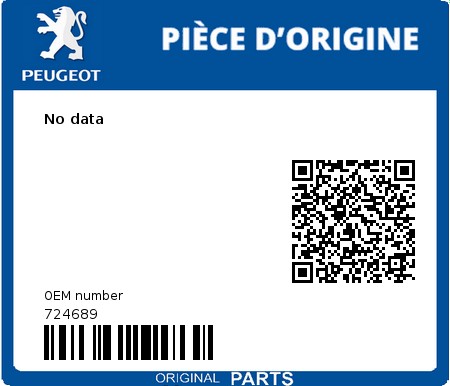 Product image: Peugeot - 724689 - No data  0