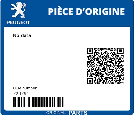 Product image: Peugeot - 724791 - No data  0