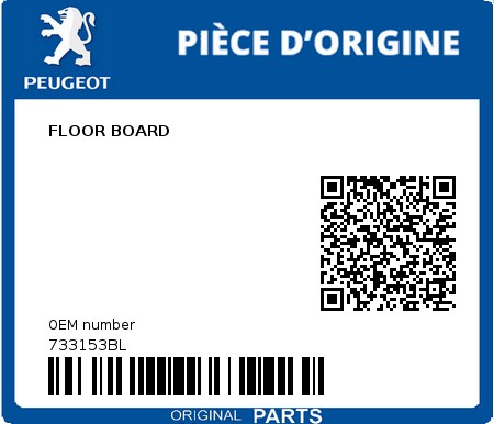 Product image: Peugeot - 733153BL - FLOOR BOARD  0