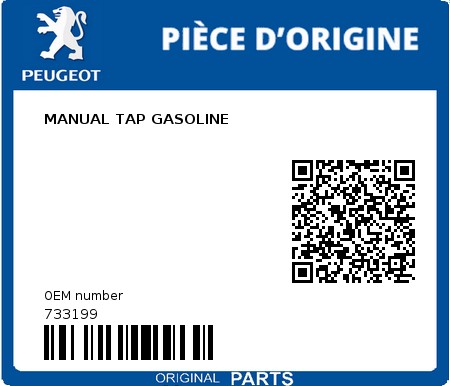 Product image: Peugeot - 733199 - MANUAL TAP GASOLINE  0