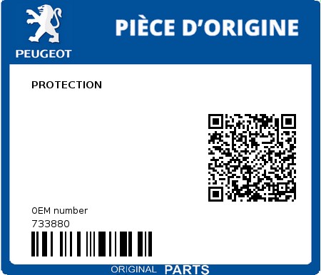 Product image: Peugeot - 733880 - PROTECTION  0