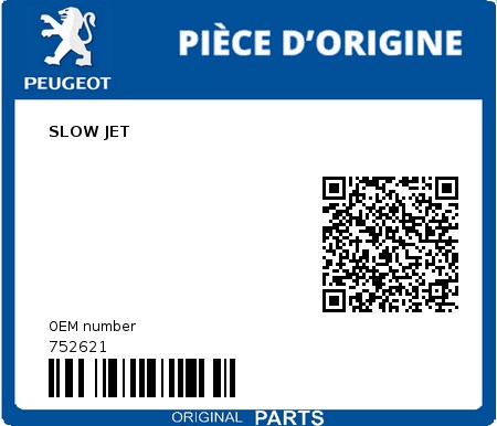 Product image: Peugeot - 752621 - SLOW JET 